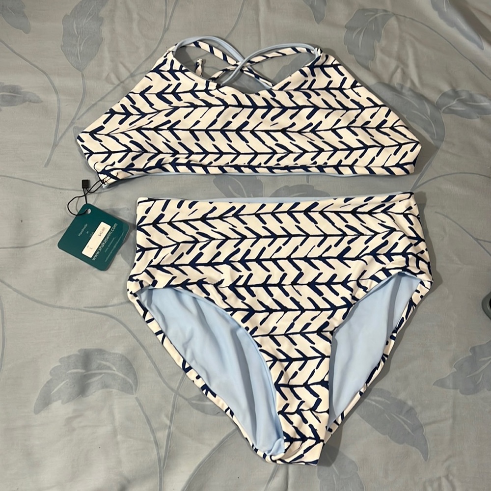 Blue pattern bikini